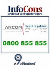 Autoritatea Națională pentru Administrare și Reglementare în Comunicații – 0800 855 855 - Protectia Consumatorilor - InfoCons