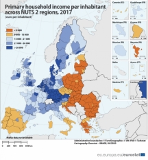 Diferențe regionale în veniturile primare ale gospodăriilor