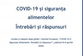COVID-19 și siguranța alimentelor - Întrebări și răspunsuri 