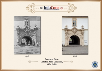 Ieri și Azi - Poarta IV Cetatea Alba Carolina