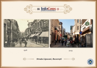 Ieri si Azi - Strada Lipscani din Bucuresti