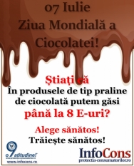 Denumirea de “ciocolata” doar daca conține minimum 35 % substanță solidă uscată totală