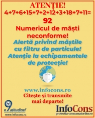 Alerta masti neconforme - protectia consumatorilor! Numarul mastilor de protectie neconforme ajunge la 92!!!