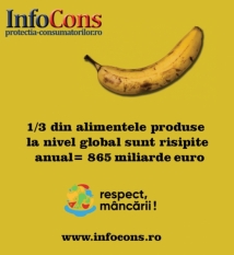 Fii informat! Ia atitudine! Risipa alimente = Risipa financiara!